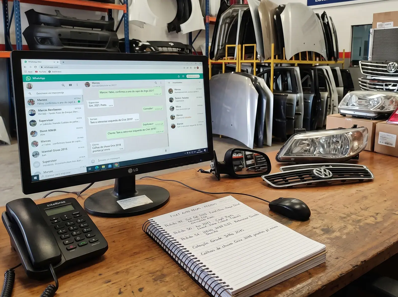 Atendimento da Filet Auto Peças focado em orçamentos rápidos via WhatsApp